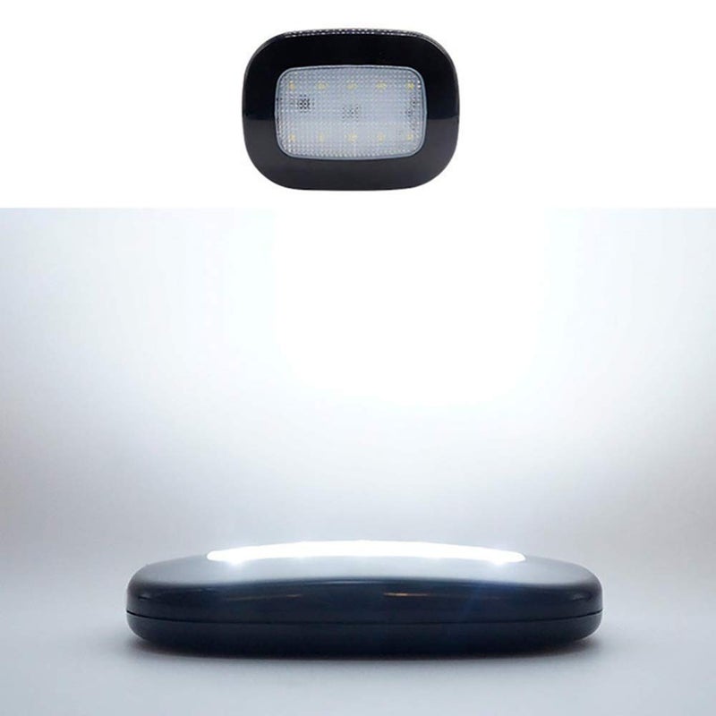 MASO Car Interior Dome Light 10LED Ceiling Roof Lamp 12V USB Rechargeable Reading Lights for Trailer/Van/Yacht/Boat/Caravanï¼ˆBlack+Whiteï¼‰ - Image 1